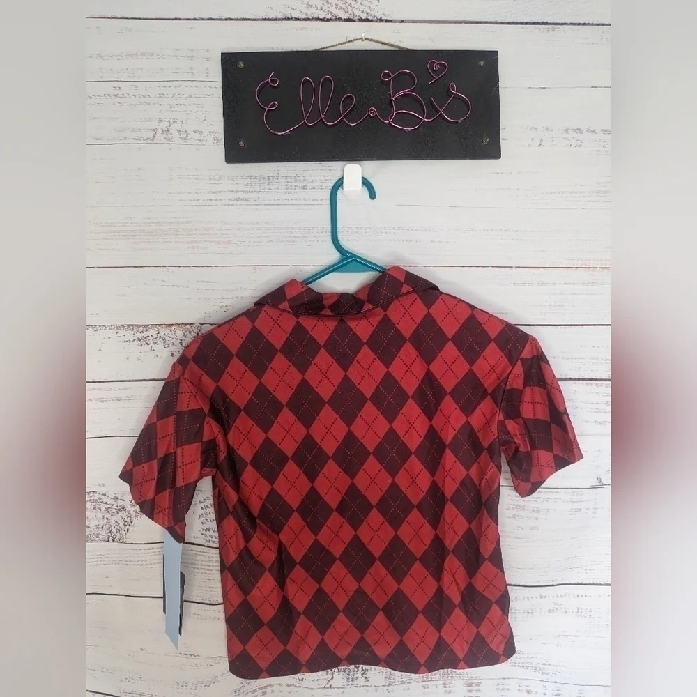 NWT Art Class Button Down Sleepwear Top L